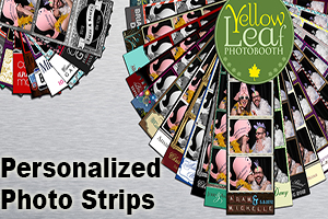 Personalized photo strips for Yellow Leaf Photo Booth in Louisivlle